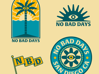 No Bad Days beach design eye flower illustration logo logodesign palmtree sun vectorlogo