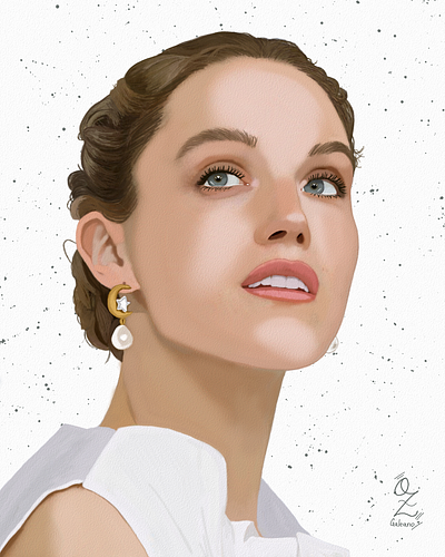 Model Portrait Art by Oz Galeano art arte beauty color design dibujo digitalart drawing fanart illustration model ozgaleano portrait retrato