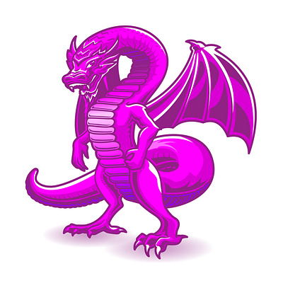 Dragon Illustration dragon graphic design illu illustration illustrator pink vector