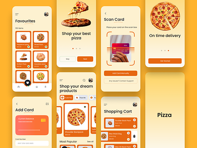 PIZZA - Food Mobile App design fooddelivery land landing page pizzaapp pizzadelivery returantapp ui uiux user interface website