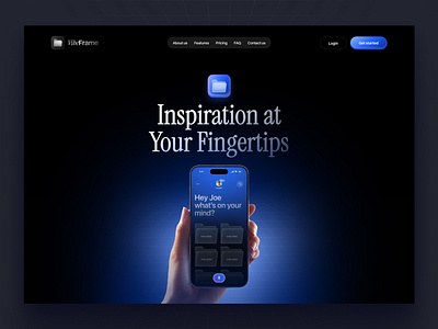 Daily Inspiration landing daily framer hero section inspiration landing page live website mobile app product saas ui web app webapp