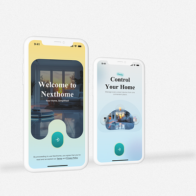 Smart Home Mobile App app appdesign design home mobileapp mobileappdesign onboarding smarthome smarthomeapp ui uidesign uiux uiuxdesign ux uxdesign