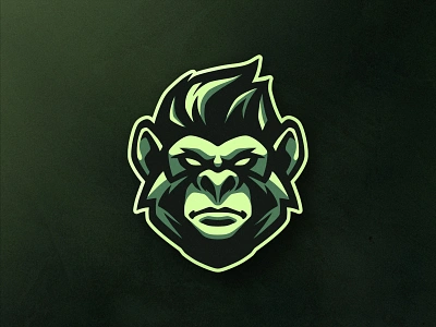 Esports Exploration : Green Gorilla Logo agency branding esport logo illustration komutual logo design studio