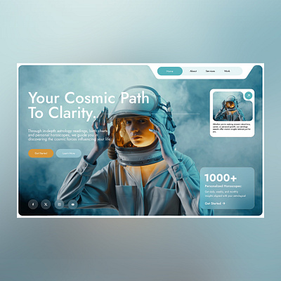 Cosmic Path Web Ui Landing Shot astronaut astronomy branding design graphic design illustration photography space ui ui design ux ux design web design