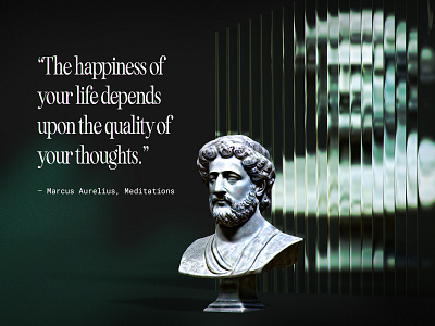 Stoic Thoughts 3d graphic design photoshop spline