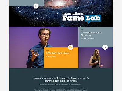NASA FameLab Design & Development interaction design responsive design web design web development