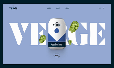 VERGE BREWING CO. 3d animation beer branding desktop digital figma prototype transition