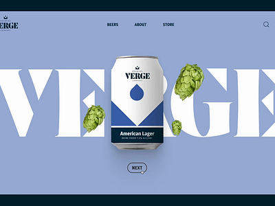 VERGE BREWING CO. 3d animation beer branding desktop digital figma prototype transition