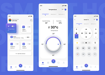 Smart Home Mobile App figma mobile app design prototype uiux design user research