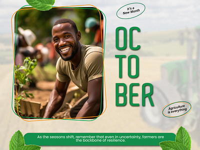 New Month (October) agriculture farming graphic design new month poster