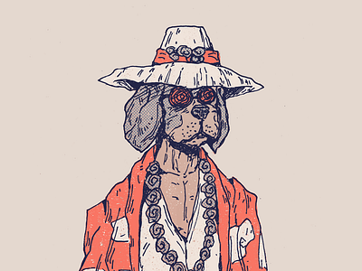 Inktober day 4: Exotic art beach cartoon character character design design dog drawing exottic illustration inktober roshi summer