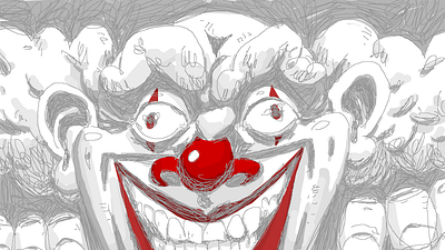 Paiaço art character design clown collor contemporary art digital art drama dramatic lighting expressive art fantasy art fine art joker portrait painting sketch smile surrealism vibrant colors