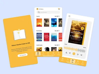 Bookstore Mobile Application mobile application ui website