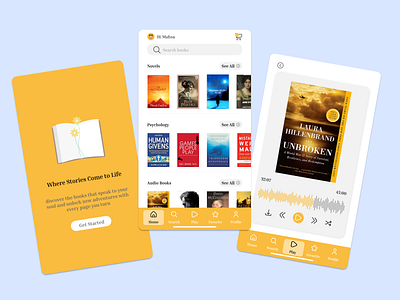 Bookstore Mobile Application mobile application ui website