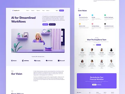 Zeno - About Us Page | SaaS about us ai ai website design design style guide landing page modern modern ui responsive web design saas saas about us sub page ui ux visual aesthetics web design