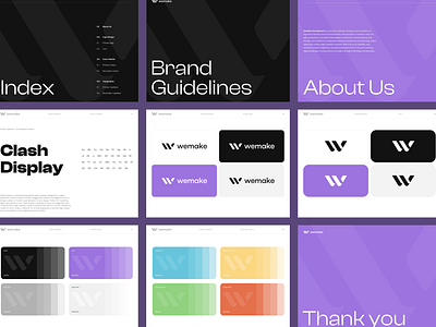 We Make Development Brand Guidelines brand brand deck brand guidelines brandbook brandguide branding color palette deck logo logo design product ui design