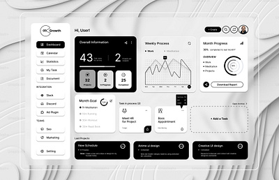 Growth Company Dashboard Design 3d animation branding dashboard graphic design header deasign hero section design home page design illustration interface landing page logo minimal desin mobile app motion graphics ui uiux website