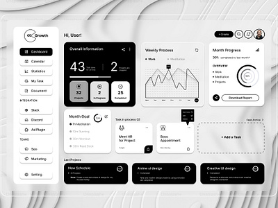 Growth Company Dashboard Design 3d animation branding dashboard graphic design header deasign hero section design home page design illustration interface landing page logo minimal desin mobile app motion graphics ui uiux website