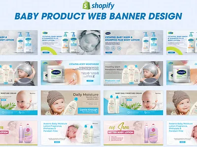 Shopify web banner design Contact: (whatsApp) baby product banner design graphic design product shopify shopify web banner design shopify website banner maker web