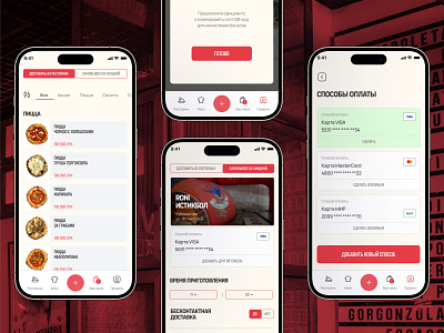 Roni Pizza Delivery App app application branding delivery design food graphic design illustration interface mobile new typography ui uidesign uxdesign