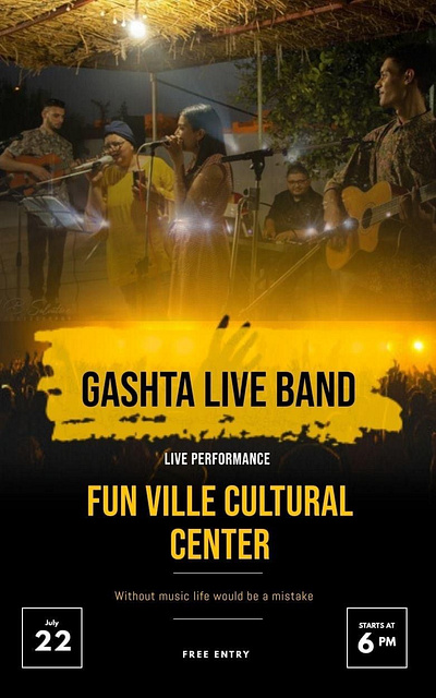 🎸 Gashta live band flyers