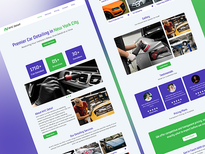 NYC Detail Website Design | Car Detailing Website Design | UI UX auto detailing car car detailing car detailing website design car ui car ui ux mohosin al sakib ui ux webdesign