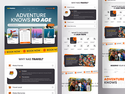 Nastravel website design - Travel agency agency agency website design cards design design website dribbble homepage landing page nas nastravel tour travel trip web design web site webdesign website website design website design for travel website design for travel agency