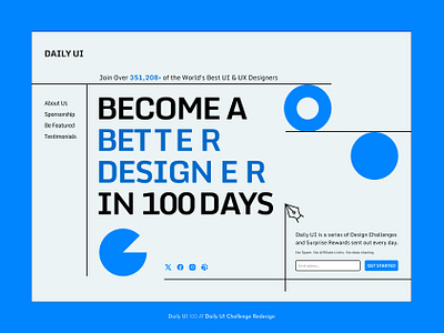 Daily UI Challenge #100 - Daily UI Challenge Redesign daily ui 100 daily ui challenge daily ui challenge redesign website redesign