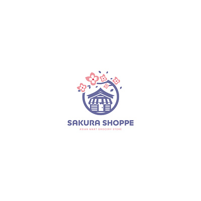 Sakura Shoppe brand identity logo design