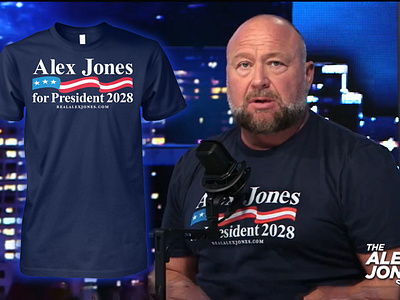 Alex Jones For President 2028 Shirt design illustration