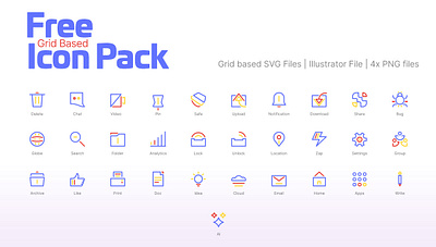 Free Icon Pack for Professional Designs app design assets elements free free icon freebies graphic design grid icon pack iconography infographic vector vector art web design web elements