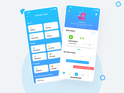 Habit Tracker Mobile App design figma mobile app design ui uiuxdesign ux