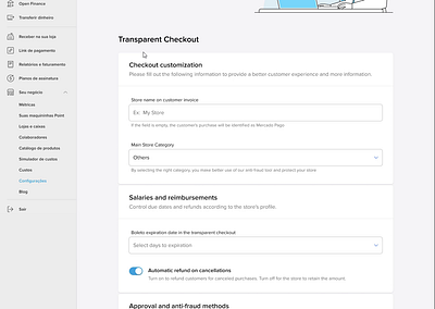 New Configuration for the Mercado Pago Checkout Plugin craft product product design ui ui design ux design