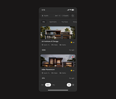 home 🏡 application dark home house mode ui