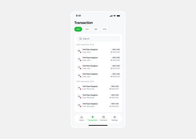 Transaction Screen - Mobile design fintech ui ui design ux ux design