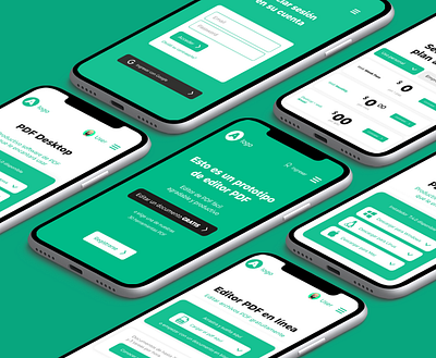 Prototipo web editor pdf app branding graphic design interface ui ux web