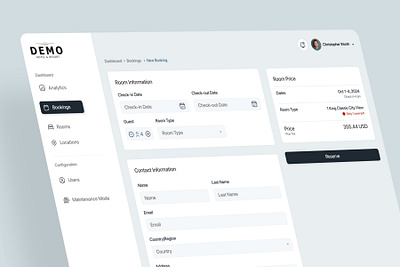 Hotel Management System | UI/UX dashboard hotel management management system product design ui ux