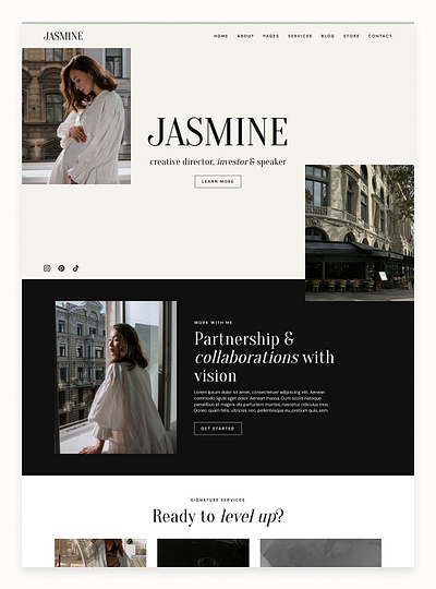 Jasmine Wordpress Theme beige website blogger theme business template elementor pro minimalist theme wordpress wordpress theme wordpress website