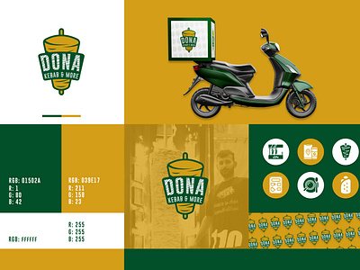 Kebab logo design for a restaurant called Dona Kebab branding branding kit dona dona logo food food court food court logo food logo food lover kebab kebab logo logo logo design modern logo restaurant restaurant logo shawarma shawarma logo turk logo turkish logo