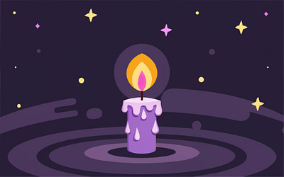 Flat vector Magical Candle ai ai art ai illustrations artwork designs graphic design illustrations