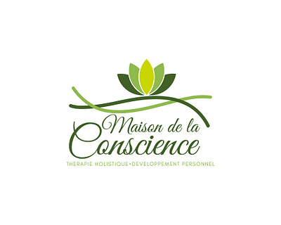 Holistic therapy logo conscious living logo holistic health logo holistic health logo design holistic therapy logo lotus flower design maison de la conscience logo mindfulness and well being logo mindfulness logo personal development branding spiritual growth branding therapy and healing logo well being logo wellness and consciousness logo wellness center branding