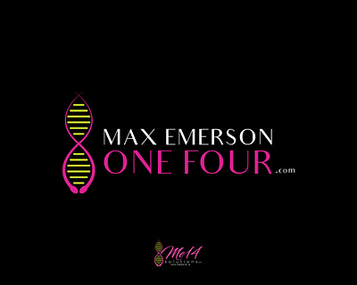 DNA helix logo biotech logo dna helix logo dna inspired logo design genetics and technology logo health and fitness branding max emerson one four branding modern and futuristic design neon green and pink branding science based company logo