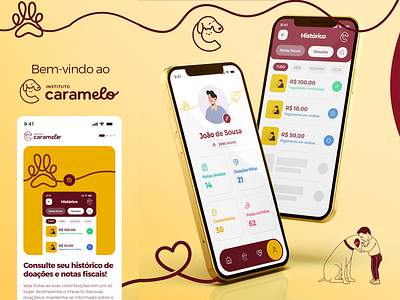 App Instituto Caramelo animal dog mobile pet rescue ui