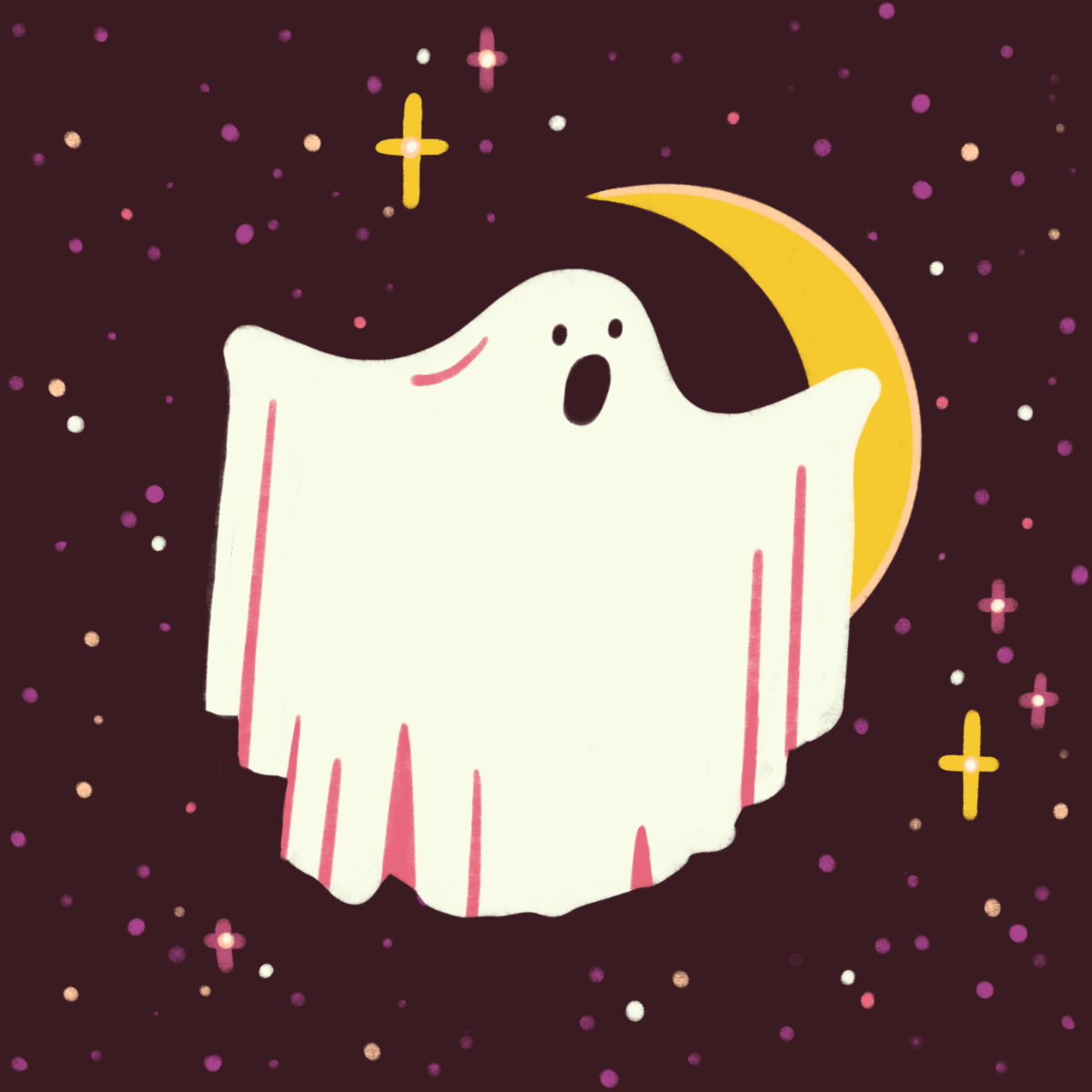 BBbbbbOOOooooOo costume ghost ghoul halloween moon night sky stars supernatural trick or treat