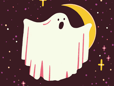 BBbbbbOOOooooOo costume ghost ghoul halloween moon night sky stars supernatural trick or treat