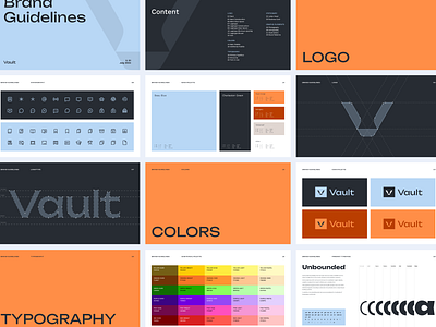 Vault: Brand Guidelines branding cloud cloud storage design files graphic design logo quetratech vault