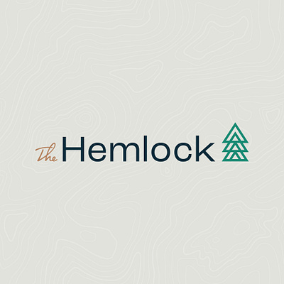 The Hemlock brand branding design development graphic design illustration logo realestate tree vector