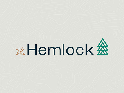 The Hemlock brand branding design development graphic design illustration logo realestate tree vector