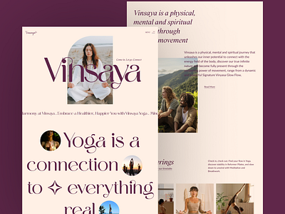 Vinsaya - Yoga Class Website branding daily dailyui design ui design graphic design ui userexperince userinterfacedesign ux webdesign website