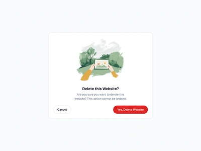 Delete Dialog 🏝️ delete design dialog minimal modal popup saas ui web design